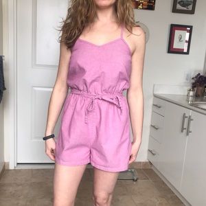 Mossimo Lilac Romper with Crocheted Racerback Sm
